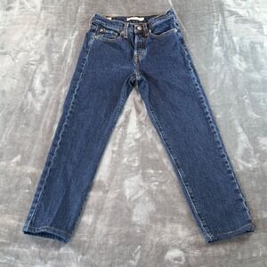Levi's Premium Women's Jeans Wedgie Size 24 Straight Leg Mid Rise‎ Dark Wash